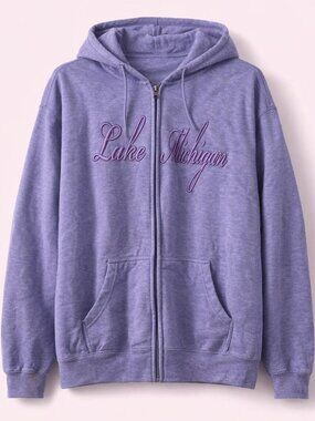 [BOGO] NWT Chicago Lake Michigan Purple Zip-Up Hoodie